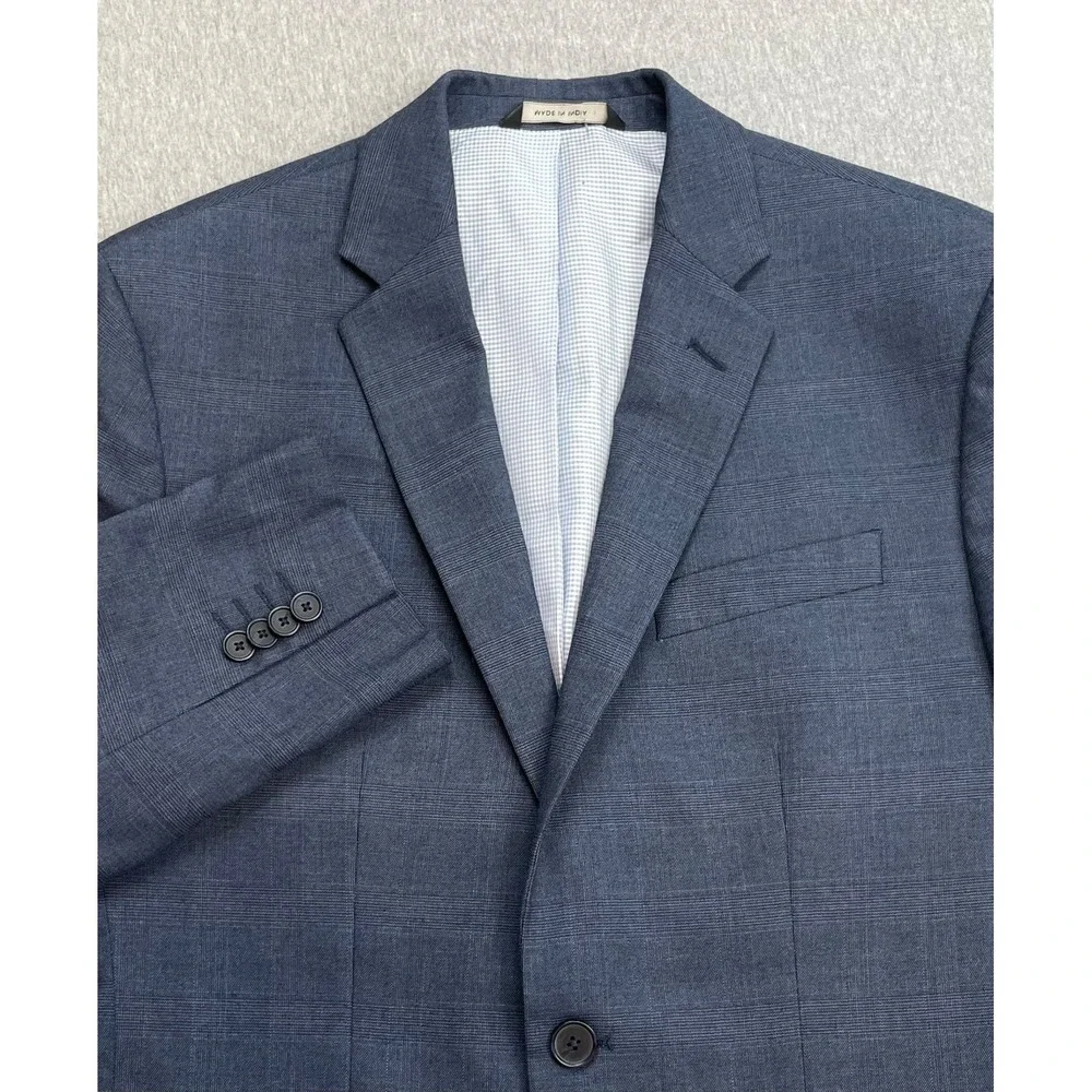 Banana Republic Blazer Mens 38R Glen Plaid Stretch Slim 2-Button Single Breast